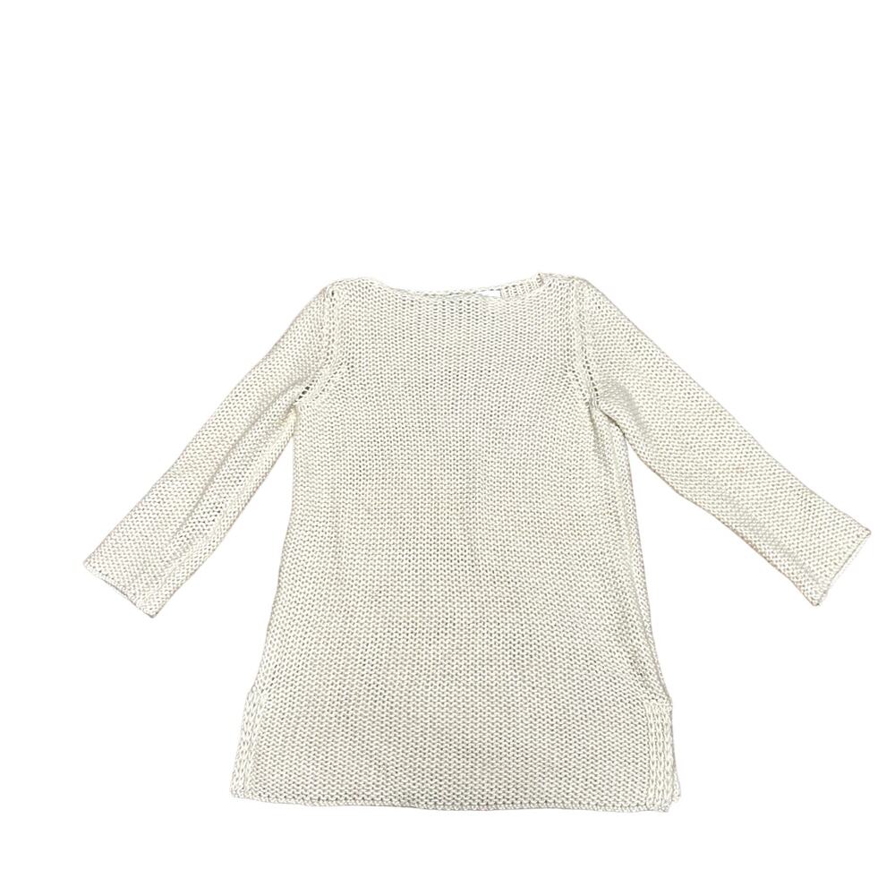 TSE Cashmere Sweater Womens Size Medium Cream Open Knit